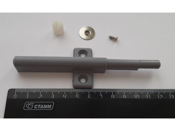 упор-защелка фасада. Cерый (PUSH TO OPEN)