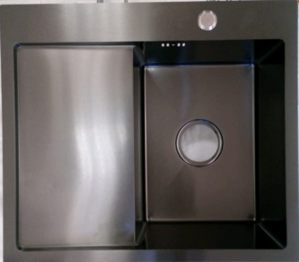 Мойка 5851 (580*510),С КРЫЛОМ,GRAPHITE (ГРАФИТ),50107