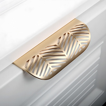 Ручка CAPPIO, 96/120 мм, с узором, матовое золото (7108695)