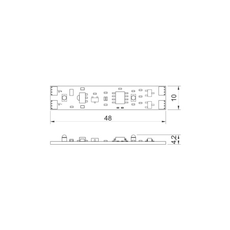 08.800.00.327 Выключатель на взмах диммируемый встраиваемый 12-24V