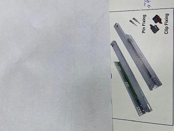 Направл. скрытого монтажа 550мм ПОЛНОГО ВЫДВИЖ.PUSH OPEN,04B.01.004(10)