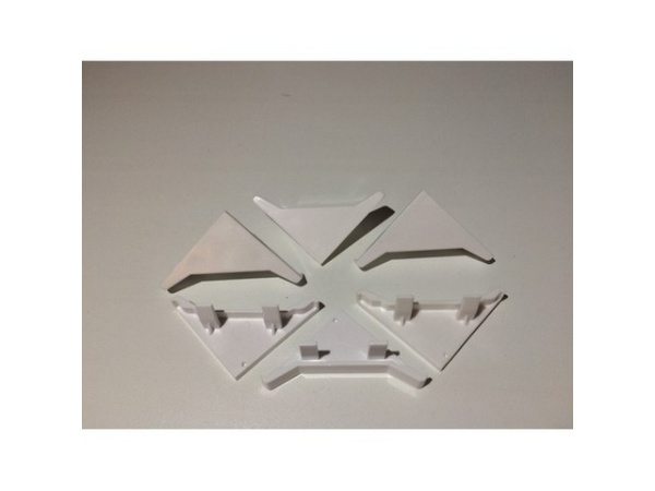 Комплект заглушек к плинтусу БЕЛЫЙ (6) ПР-Ж