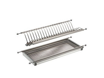 Посудосуш.нержавейка 2-х ур. с поддоном 500мм 465*280*65 (5)