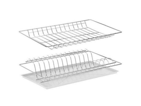 Посудосушитель с поддоном 365*256 СЕРЫЙ (10) В-П
