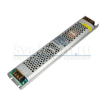 06.800.01.363 Источник питания стаб. напр. для LED, плоский, 220VAC/12VDC, max 200Вт, IP20, с защ. от КЗ, алюм.корпус 306*53*22мм
