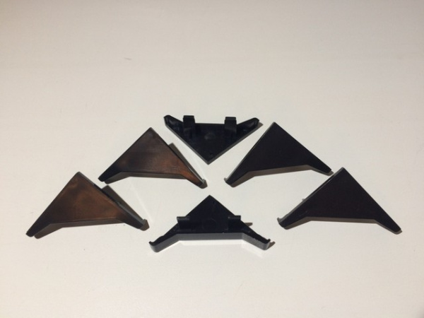 Комплект заглушек к плинтусу ЧЕРНЫЙ (6) ПР-Ж