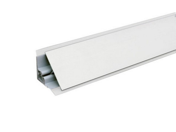 Плинтус алюминиевый ПЛАТО гладкий L-3м, серебро (40) ПР-Ж