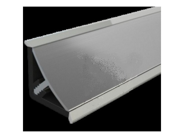 Плинтус кухон.вогн.гладкий пластик Термопласт МИНИ ХРОМ 14*14*3000 мм (10)