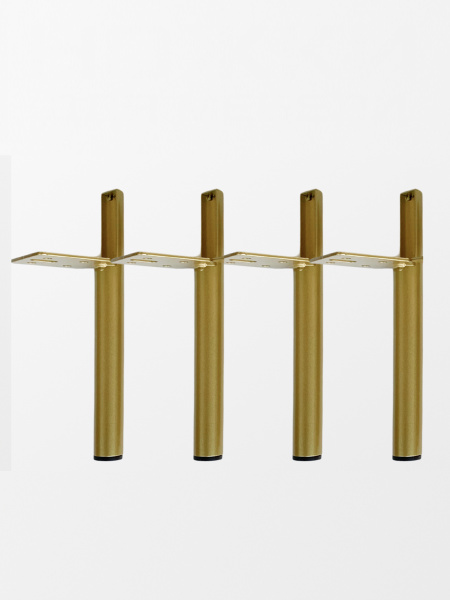 Ножки 230 мм золото муар, толщина 1,2 мм, диаметр 25 мм, комплект- 4 шт