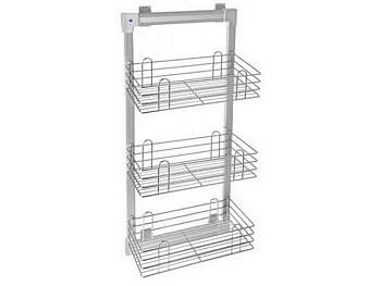 Выдвижная рама с полками для обуви, 3 уровня (бок.крепл) SB-BK-O3/300*1000, Sibo