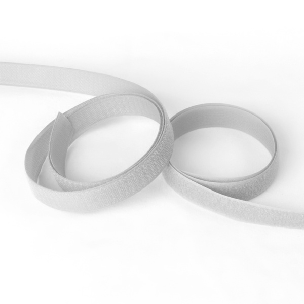 Липучка 25мм белая (25) (Loop&Hook white)