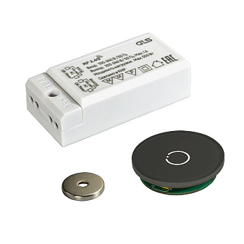 08.800.00.375 Выключатель сенсорный на касание беспроводной COSMO ЧЕРНЫЙ 220В/500Вт