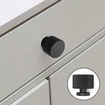 Ручка-кнопка CAPPIO PK329, d=30 мм, черный (9905876)