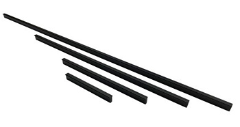 Ручка-скоба 161 L-576/600MM (брусочек), ЧЁРНЫЙ МАТОВЫЙ (20)