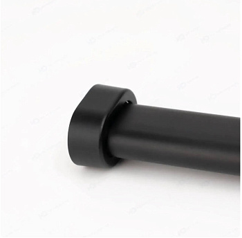 Штангодержатель для овальной трубы ЧЁРНЫЙ металлический с заглушками (2)